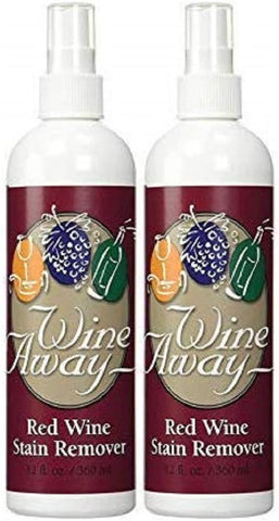 Image of Wine Away Red Wine Stain Remover - Perfect Fabric Upholstery and Carpet Cleaner Spray Solution - Removes Wine Spots - Spray and Wash Laundry to Vanish Stain - Wine Out - Zero Odor - 12 Ounce, 2 Pack