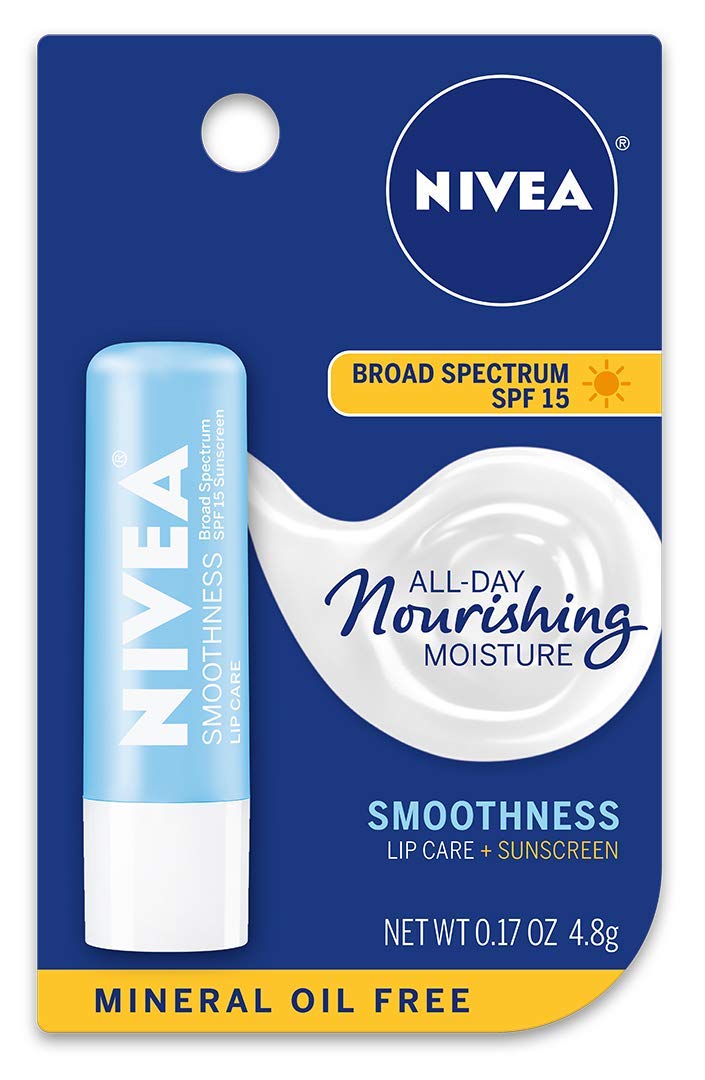 NIVEA Smoothness Lip Care SPF 15, 0.17 oz (Pack of 3)