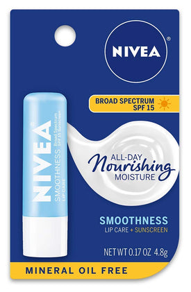 NIVEA Smoothness Lip Care SPF 15, 0.17 oz (Pack of 3)