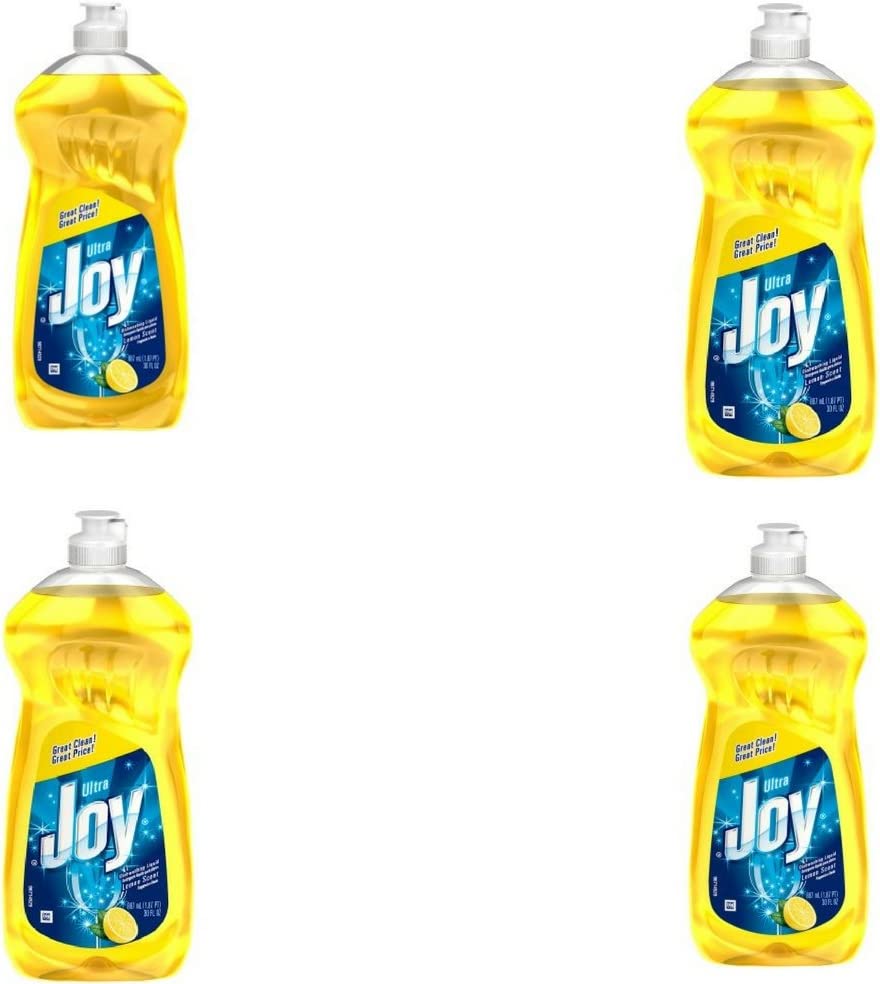 Joy Ultra Concentrated Dishwashing Dish Liquid, Lemon, 30 fl oz (Pack of 4)