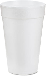 Dart 20J16 3.7" Top & 2.4" Bottom Diameter, 6.1" Height, Big Drink Foam Cup, 20 oz, (1 Pack of 25)