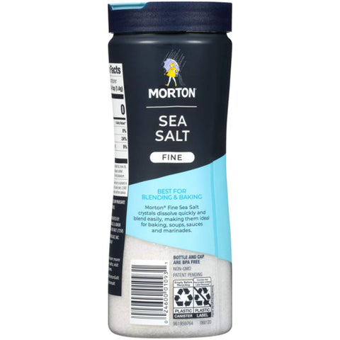 Image of Morton All Purpose Sea Salt, Fine, 17.6 Ounce (Pack of 6)