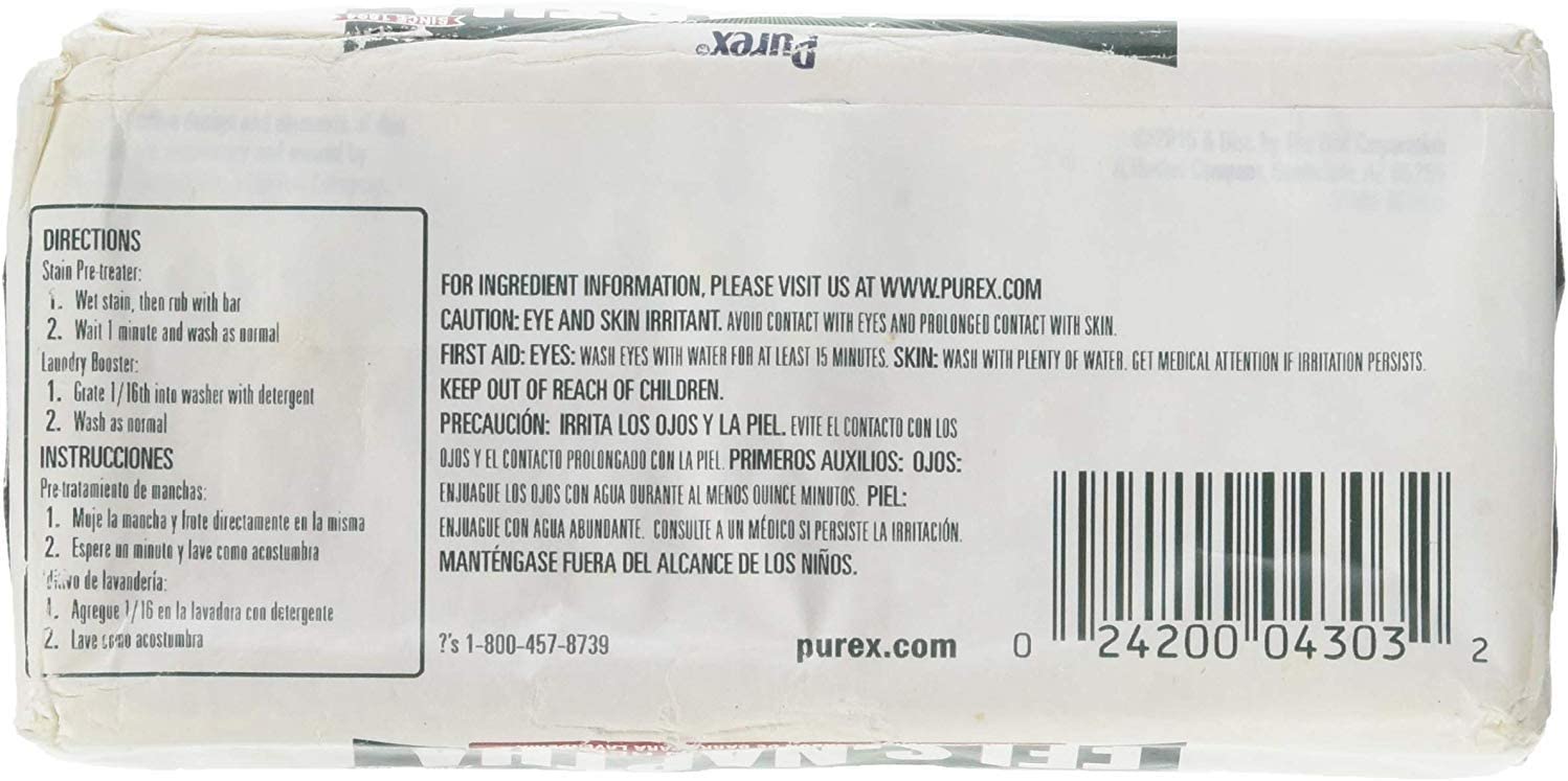 Fels Naptha Laundry Soap Bar & Stain Remover - Pack of 2, 5.0 Oz per bar