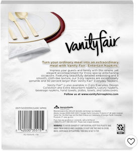 Vanity Fair Entertain Dinner Napkins, 3-Ply, 40 ct