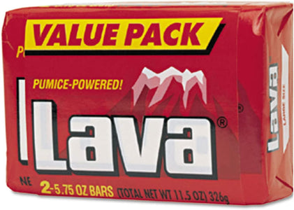 Lava Heavy-duty Hand Cleaner Pumice Powdered, 3 Value Packs (Total of 6 Bars)