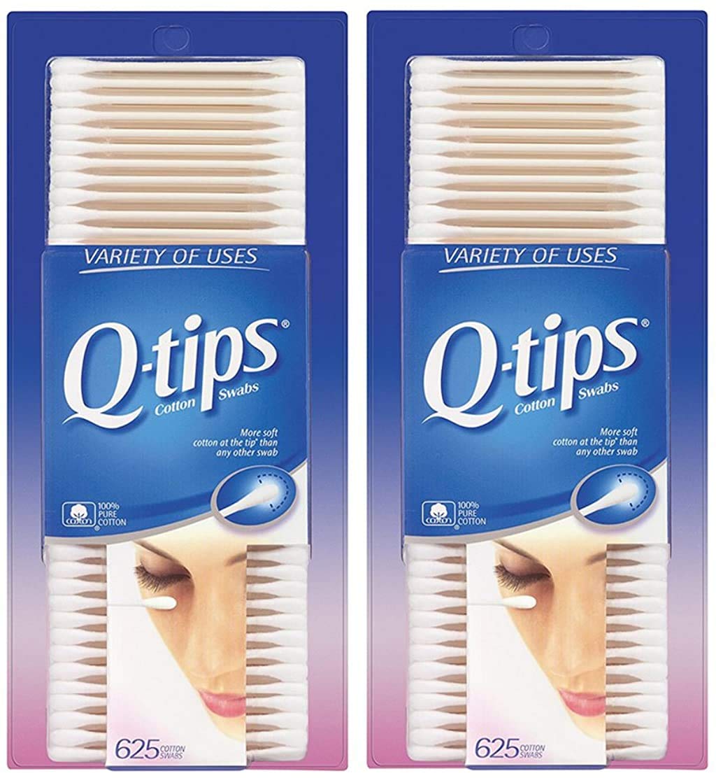 Q-Tips Cotton Swabs, 625 Count, Pack of 2