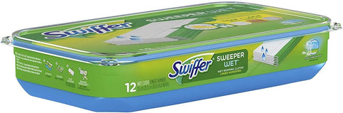 Image of Swiffer Sweeper Wet Mopping Pad Refills for Floor Mop Open Window Fresh Scent 12 Count - 1 Pack