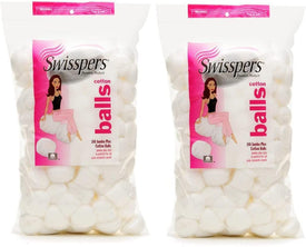 Swisspers Super Jumbo Large Cotton Balls, 140 Count, 2 Pack (Includes 280 Jumbo Plus Size Hypoallergenic Cotton Balls Total)