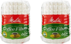 Melitta 600 Coffee Filters, Basket, Pack of 600, 8-12 Cups, White