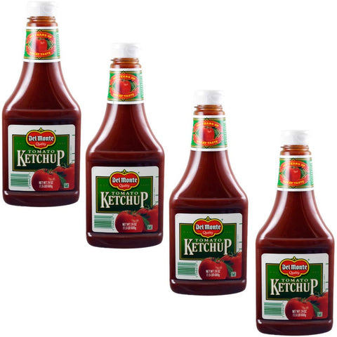 Image of Del Monte Squeeze Bottle Ketchup 24 Oz (4 Pack)