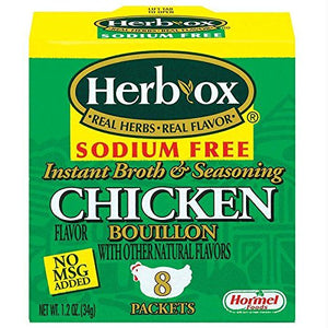 Herb-Ox Sodium Free Chicken Flavor Granulated Bouillon Packets 8 ct Box