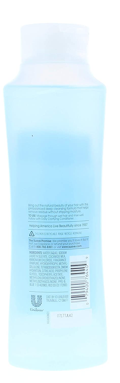 Suave Naturals Daily Clarifying Shampoo 12 oz (Pack of 3)