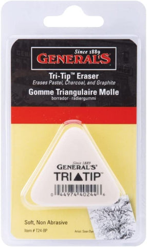 General Pencil T-24 Tri-Tip Triangle Eraser44; White