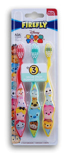 Firefly Tsum Tsum Toothbrushes - Three (3) Toothbrushes with Colorful Tsum Tsum Designs
