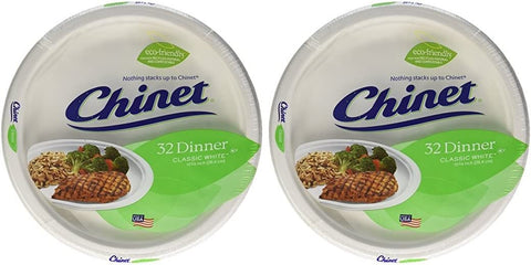 Image of Chinet Classic White Dinner Plates, Value Pack, 32 ct