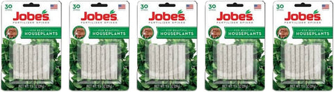 Lot of 5 Packages of Jobe's Fertilizer Spikes for House Plants (30 Spikes/Package)