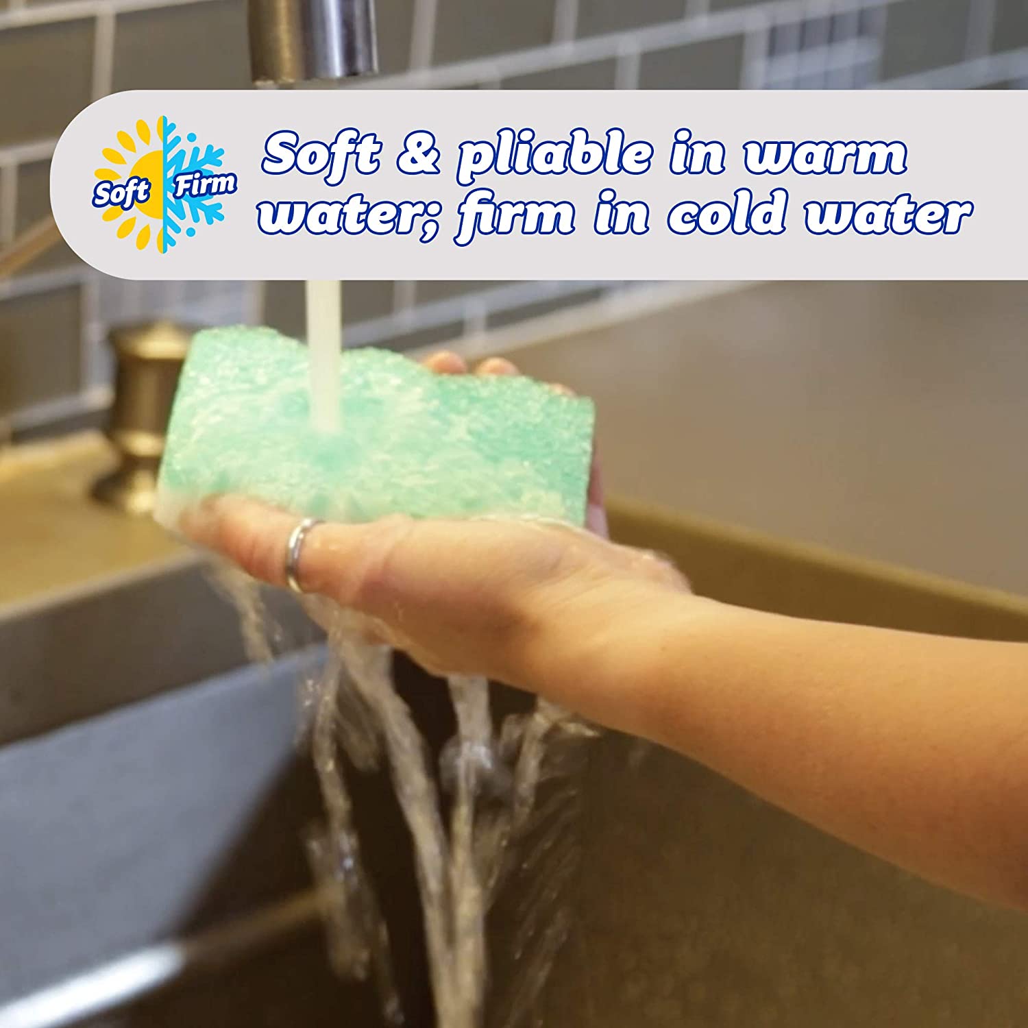 Scrub Daddy- Eraser Daddy - Dual Sided Water Activated Scrubber & Eraser