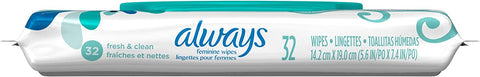 Image of Always Feminine Wipes, 0.498 Pound (Pack of 4)