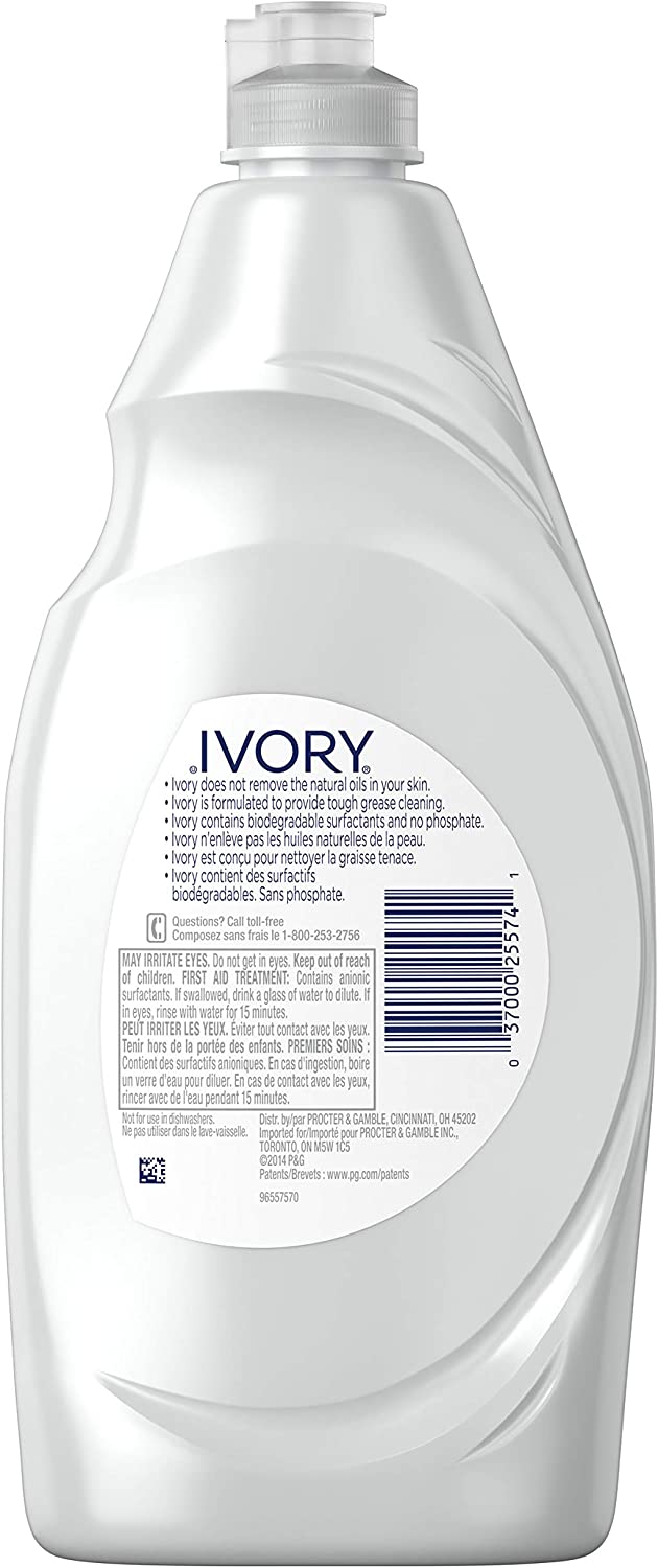 Ivory Concentrated Dishwashing Detergent, Classic Scent, 24 Ounce, (Pack of 3)…