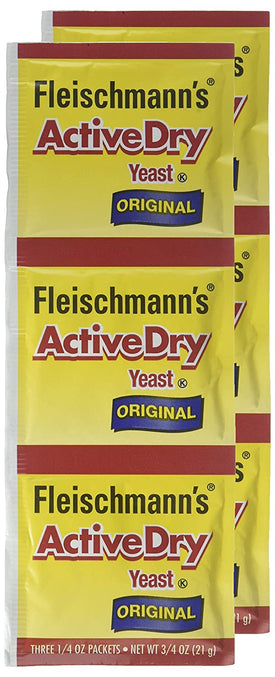 Fleischmann's Active Dry Yeast,0.25 Ounce, 3 Count (Pack of 2)