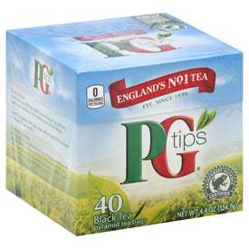 PG Tips Black Tea, Pyramid Tea Bags, 40 ct, 2 pk