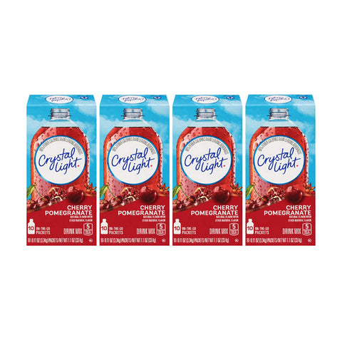 Image of Crystal Light Natural Cherry Pomegranate, 10-Count Boxes (Pack of 4)