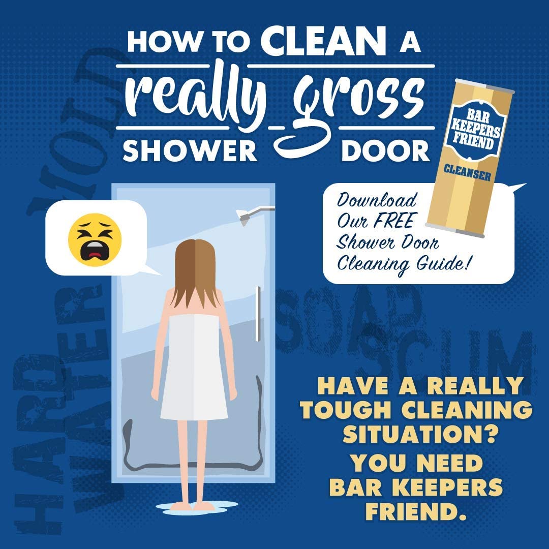 Bar Keepers Friend Powder Cleanser (12 oz) -Multipurpose Cleaner & Stain Remover - Bathroom, Kitchen & Outdoor Use - for Stainless Steel,Copper,Brass,Ceramic,Porcelain,Bronze,Aluminum Cookware
