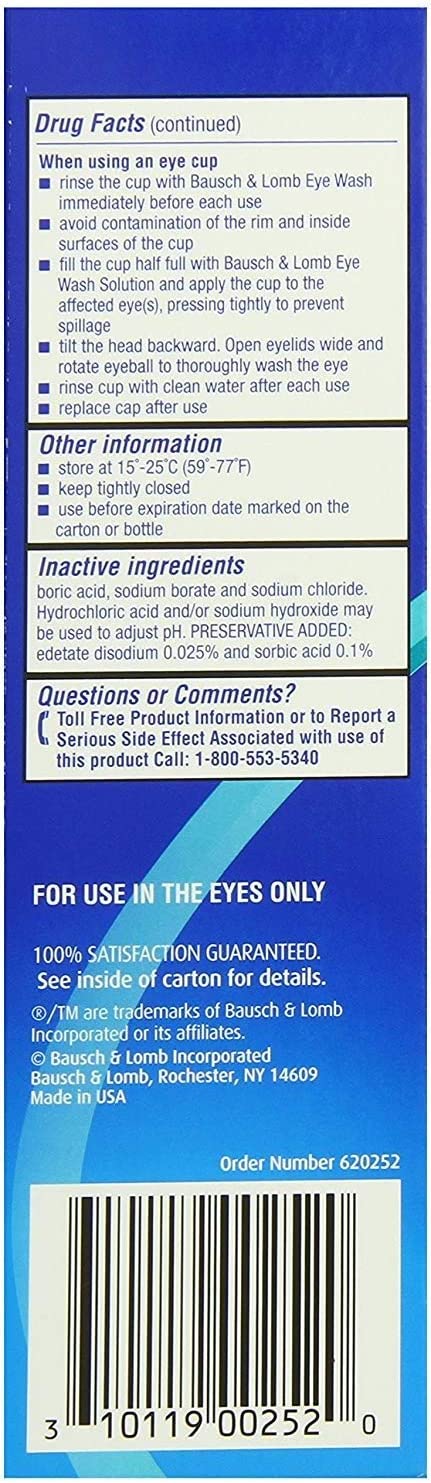 Bausch + Lomb Advanced Eye Relief Wash - 4 oz, Pack of 5