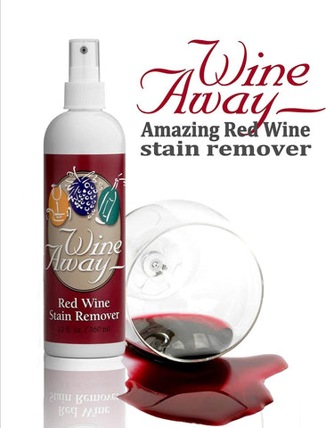 Image of Wine Away Stain Remover Spray - Removes Coffee, Pet, and Ink Stains on Clothes, Carpet, and Upholstery - Natural Citrus Scent Spot Cleaner - 12 oz