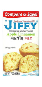 Jiffy Apple Cinnamon Muffin Mix 7-oz Boxes (Pack of 6)