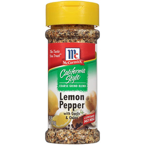 McCormick California Style LEMON PEPPER with Garlic and Onion 2.5oz (Quantity of 2)