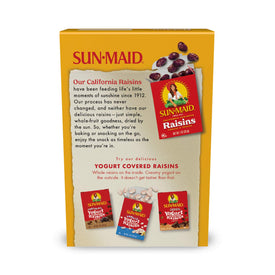 Sun-Maid California Dried Golden Raisins, No Added Sugar, Naturally Sweet Dried Fruit