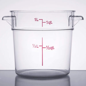 Cambro , 1 Quart with Lid (clear)