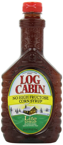 Image of Log Cabin Lite Syrup, 24-Ounce (Pack of 4)