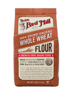 Bobs Red Mill 100% Stone Ground Whole Wheat Flour, 5 Pound