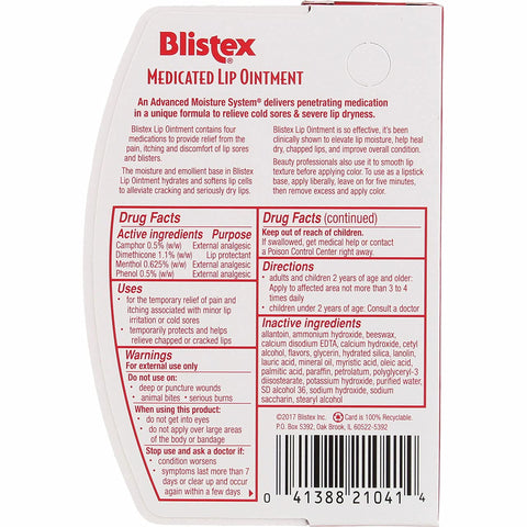 Image of Blistex Lip Medicated Ointment, 0.35 oz (Bundle of 2)