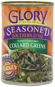 Glory Foods, Seasoned, Collard Greens in Turkey Broth, 14.5oz Can