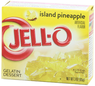 Jell-O Island Pineapple Gelatin Mix (3 oz Boxes, Pack of 6)