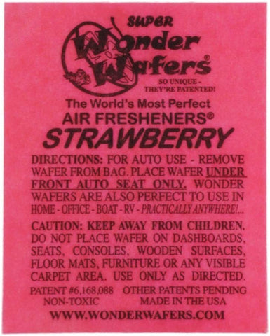 Image of Wonder Wafers Air Fresheners 25ct. Individually Wrapped, Strawberry Fragrance