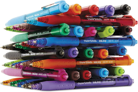 Paper Mate 1945926 Inkjoy 300 RT Retractable Ballpoint Pen, 1mm, Assorted, 24/Pack