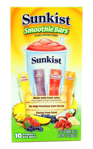 Image of Sunkist Freeze Smoothie Bars 10 Ct Boxes Pack Of 3