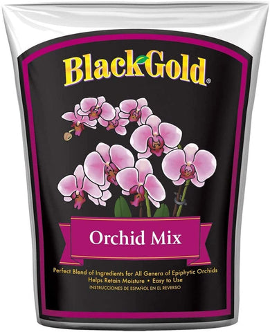 SunGro Black Gold Indoor Natural and Organic Orchid Potting Soil Fertilizer Mix for House Plants, 8 Quart Bag