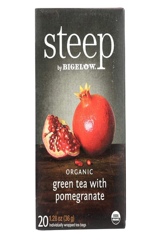 Image of Steep Bigelow Organic Green Tea with Pomegranate - 20 bags