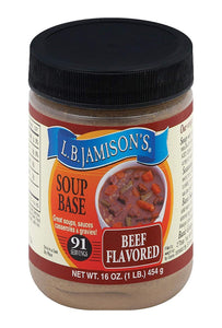 L.B.Jamison's Soup Base (Beef), 16oz. (Pack of 4)