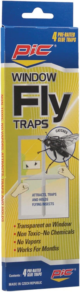 Pic Window Adhesive Fly Traps (4 Pack)