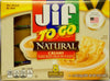 Jif to Go Natural Creamy Peanut Butter 8 individual cups (Pack of 3)