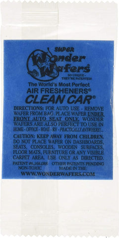 Wonder Wafers 25 CT Individually Wrapped Clean Car Air Fresheners