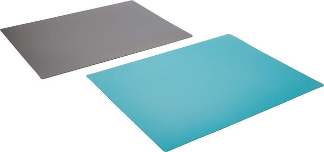 IKEA Finfordela FINFÖRDELA Set of 2 IKEA Flexible Chopping Cutting Boards Grey/Teal Finfordela 303.358.98, 11" x 14 1/4" x 0" (1 mm), Blue Gray