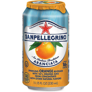 SANPELLEGRINO Italian Sparkling Fruit Beverage, 11.15 Oz, Aranciata (Orange), Pack of 12