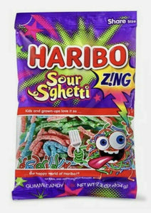 Haribo Sour S'ghetti Gummi Candy 4oz Bag (Pack of 3)